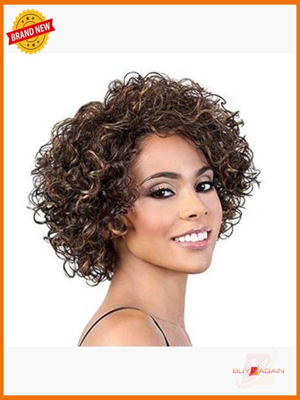 Short Curly Human Hair Wig 8 inch Full Glueless Wear and Go